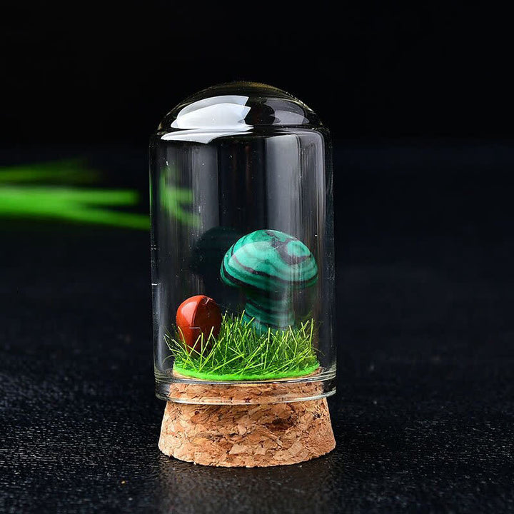 Olivenorma Glass Cover Crystal Mushroom Carving Gemstone Decoration - image 17