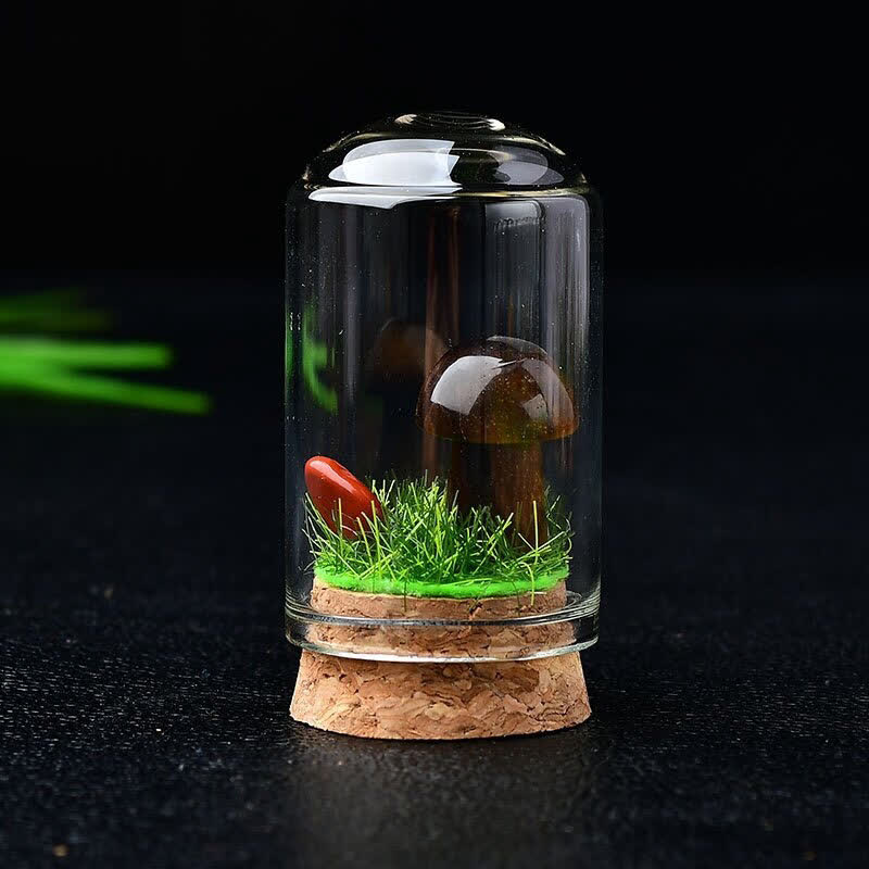 Olivenorma Glass Cover Crystal Mushroom Carving Gemstone Decoration - image 32