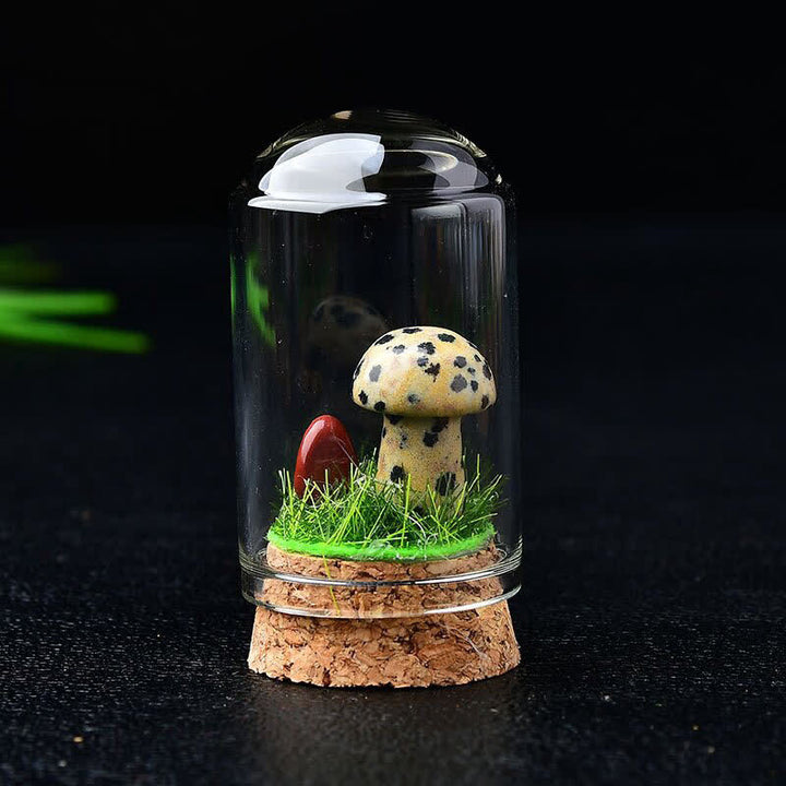 Olivenorma Glass Cover Crystal Mushroom Carving Gemstone Decoration - image 9