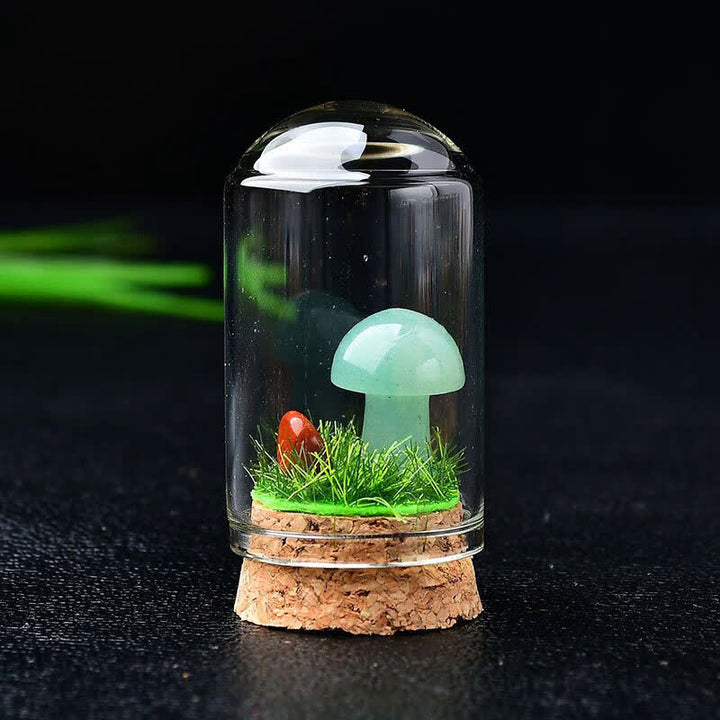 Olivenorma Glass Cover Crystal Mushroom Carving Gemstone Decoration - image 13