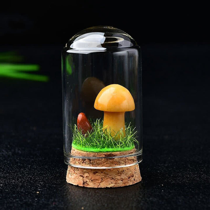 Olivenorma Glass Cover Crystal Mushroom Carving Gemstone Decoration - image 36