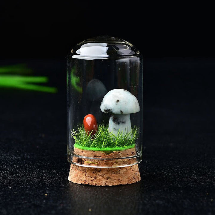 Olivenorma Glass Cover Crystal Mushroom Carving Gemstone Decoration - image 39