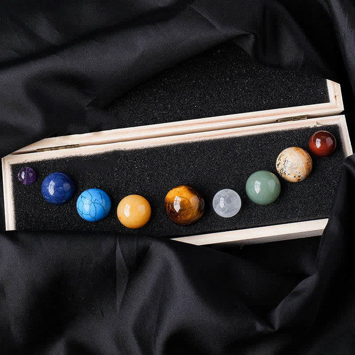 Olivenorma Nine Planets Crystal Sphere Set