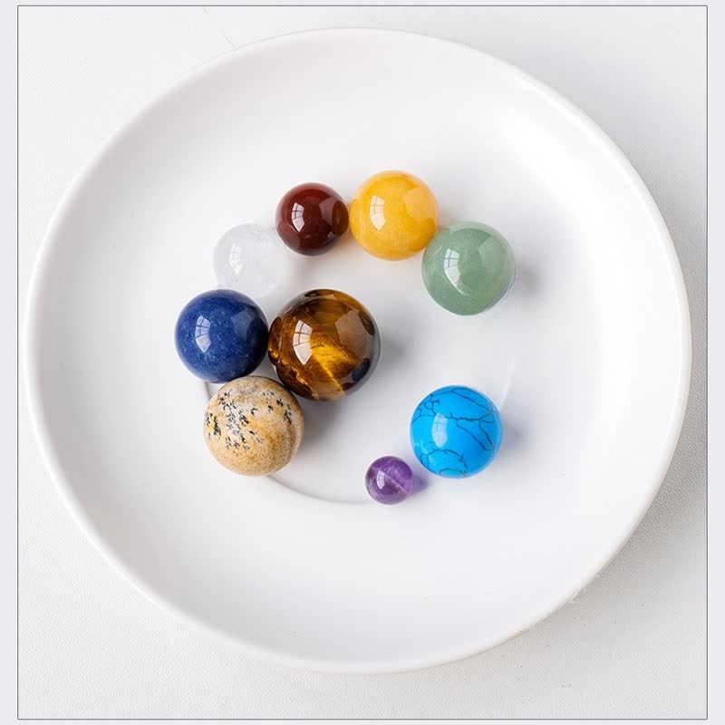 Olivenorma Nine Planets Crystal Sphere Set