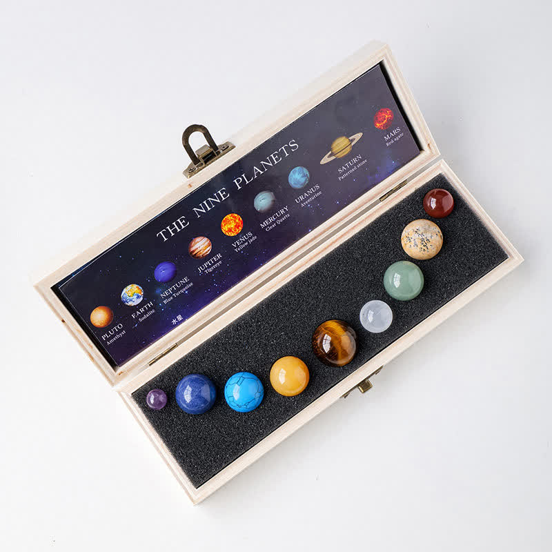 Olivenorma Nine Planets Crystal Sphere Set