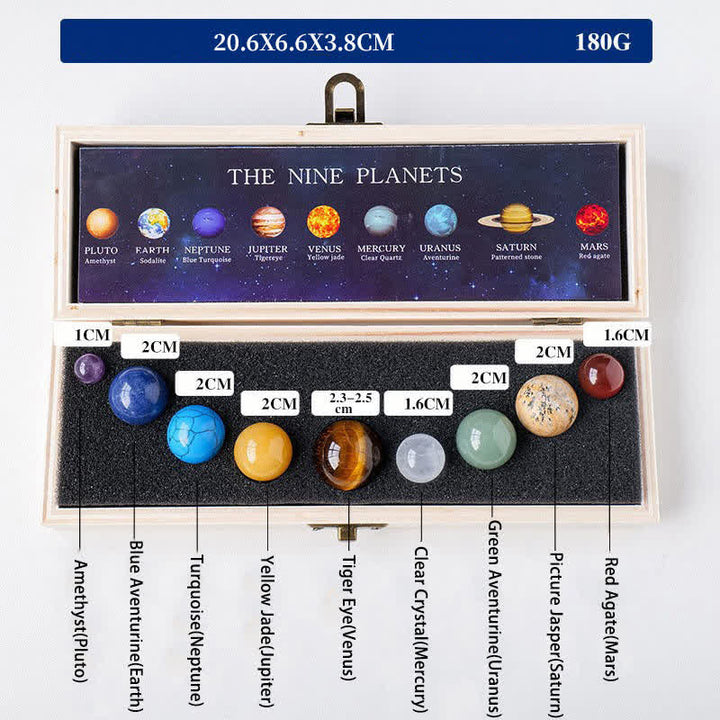 Olivenorma Nine Planets Crystal Sphere Set