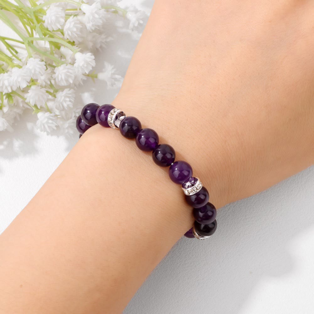 Olivenorma Natural Gemstone Round Shaped Healing Beaded Bracelet