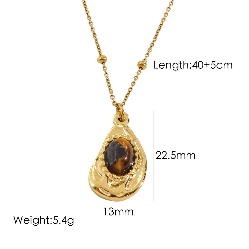 Olivenorma Natural Tiger Eye Pendant Necklace - image 9
