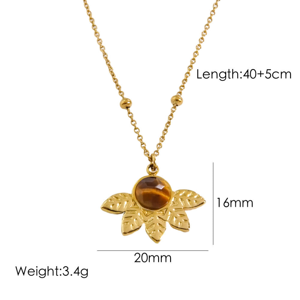 Olivenorma Natural Tiger Eye Pendant Necklace - image 11