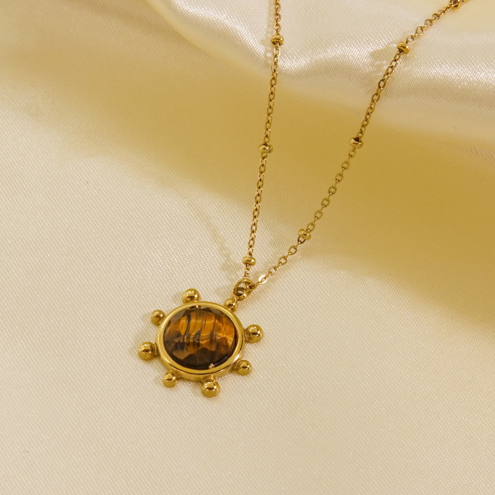 Olivenorma Natural Tiger Eye Pendant Necklace - Tiger Eye#3 - image 6