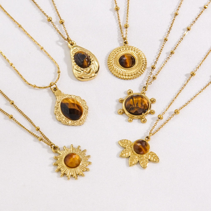 Olivenorma Natural Tiger Eye Pendant Necklace - image 16