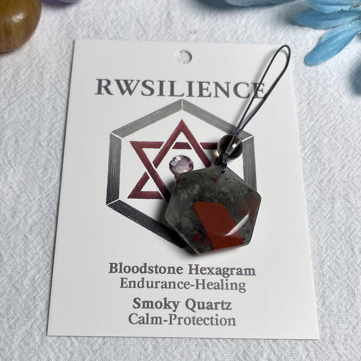 Olivenorma Natural Crystal Metatron's Cube Pendant Keychain