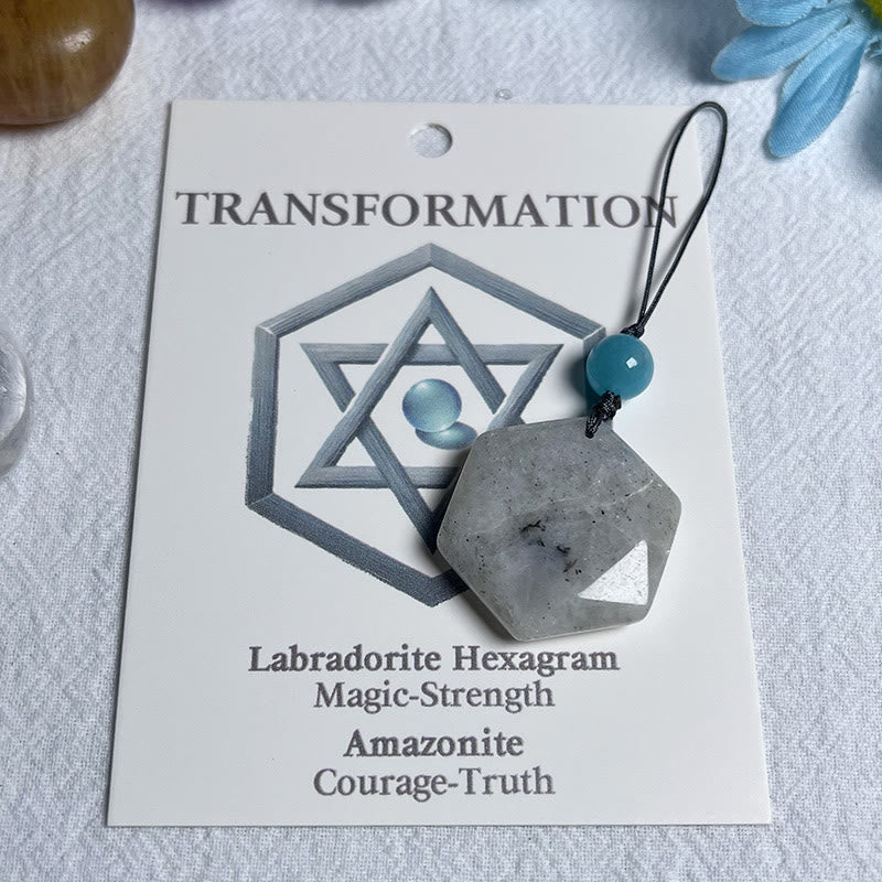 Olivenorma Natural Crystal Metatron's Cube Pendant Keychain