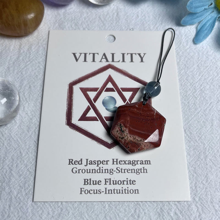 Olivenorma Natural Crystal Metatron's Cube Pendant Keychain