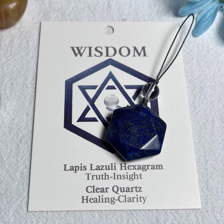 Olivenorma Natural Crystal Metatron's Cube Pendant Keychain