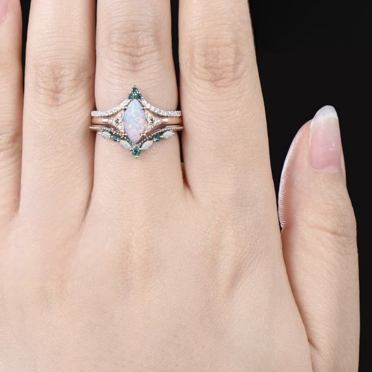 FREE Today: Eternal Glow Opal Promise Ring Set - image 4