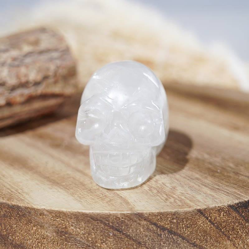 Olivenorma Natural Clear Crystal Gemstone Decoration Crystal Skull