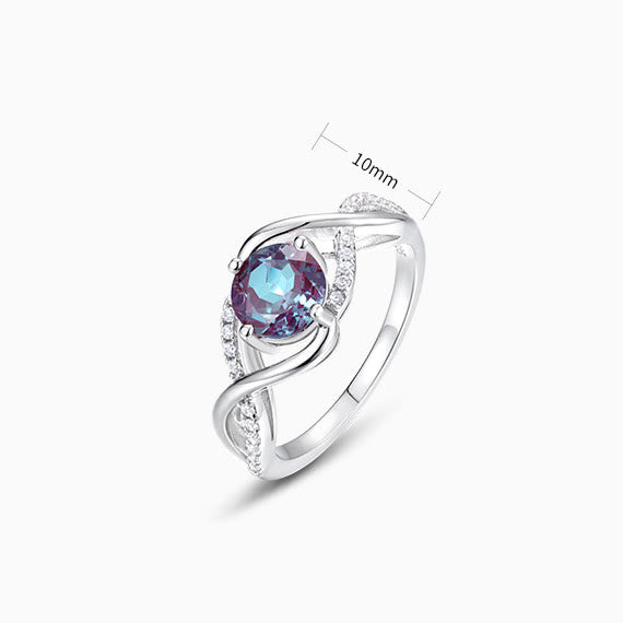 Olivenorma Natural Alexandrite Wave Shape Ring