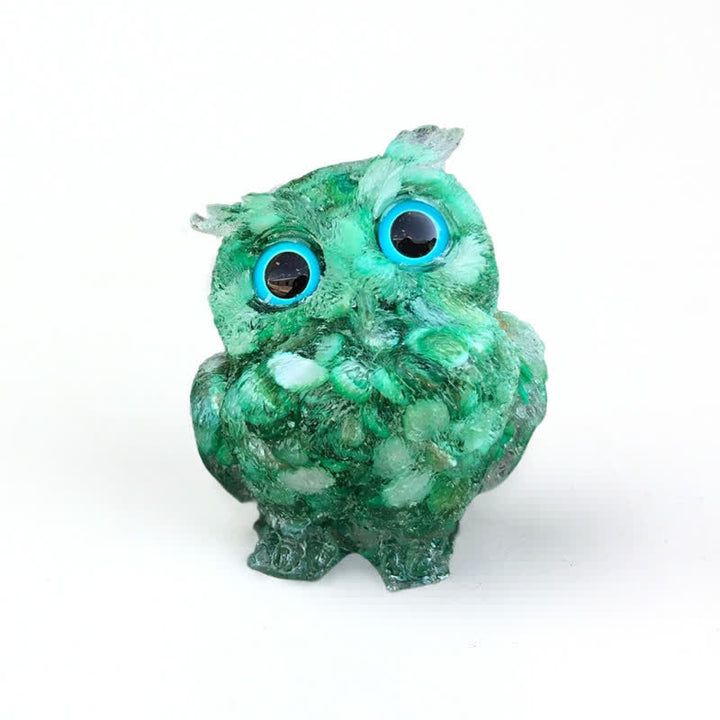 FREE Today: Natural Crystal Owl Healing Gemstone Decoration - Malachite - image 74