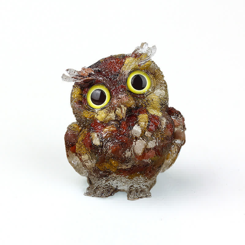 FREE Today: Natural Crystal Owl Healing Gemstone Decoration - Yolk Stone - image 67