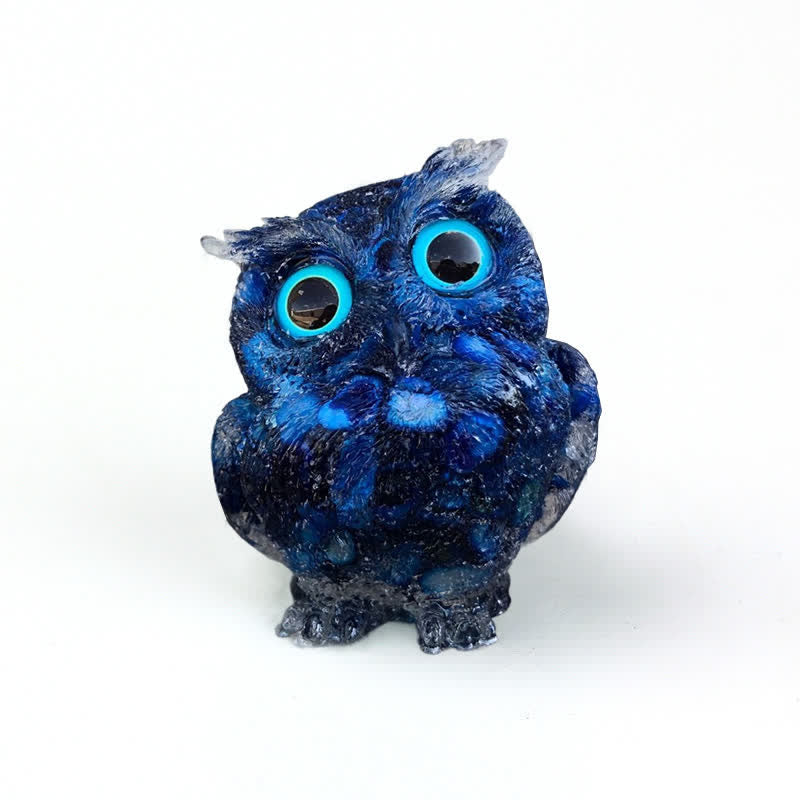 Olivenorma Natural Crystal Owl Gemstone Decoration