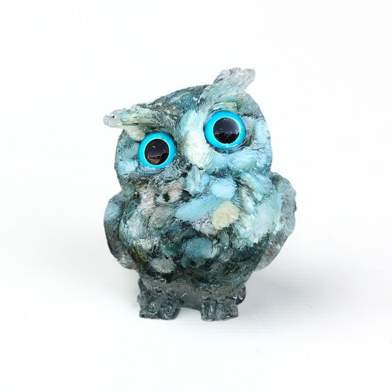 FREE Today: Natural Crystal Owl Healing Gemstone Decoration - Larimar - image 80