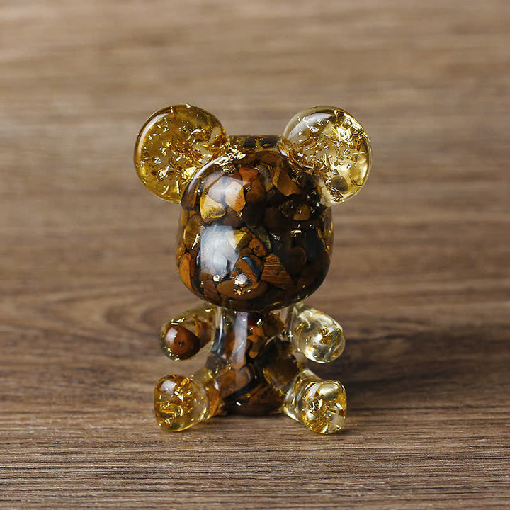 Olivenorma Cute Crystal Bear Gemstone Decoration - Tiger Eye - image 40