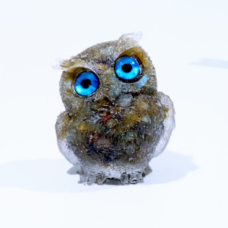FREE Today: Natural Crystal Owl Healing Gemstone Decoration - Labradorite#Blue Eye - image 87