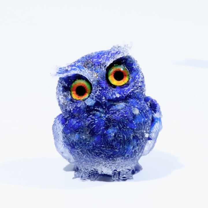 Olivenorma Wise Guardian Crystal Owl  Figurine Gemstone Decoration - Lapis Lazuli#Colored Eye - 2.08''(L) * 1.57''(W) * 1.45''(H) - image 34
