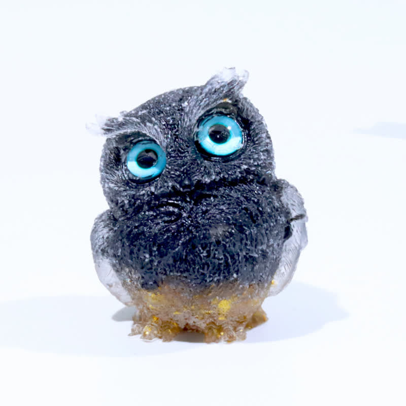 FREE Today: Natural Crystal Owl Healing Gemstone Decoration - Obsidian & Rutilated Quartz - image 85