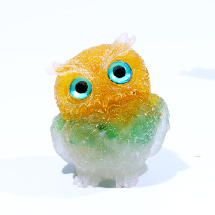 FREE Today: Wise Guardian Crystal Owl Figurine Gemstone Decoration - Citrine & Green Adventurine & Clear Crystal - 2.08''(L) * 1.57''(W) * 1.45''(H) - With Card - image 86