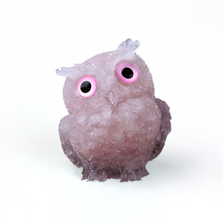 FREE Today: Natural Crystal Owl Healing Gemstone Decoration - Rose Quartz#Pink Eye - image 18