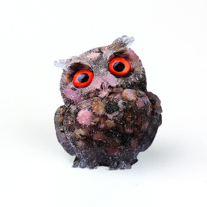 Olivenorma Natural Crystal Owl Gemstone Decoration