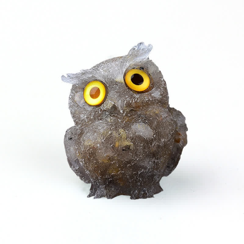 Olivenorma Wise Guardian Crystal Owl  Figurine Gemstone Decoration - image 93