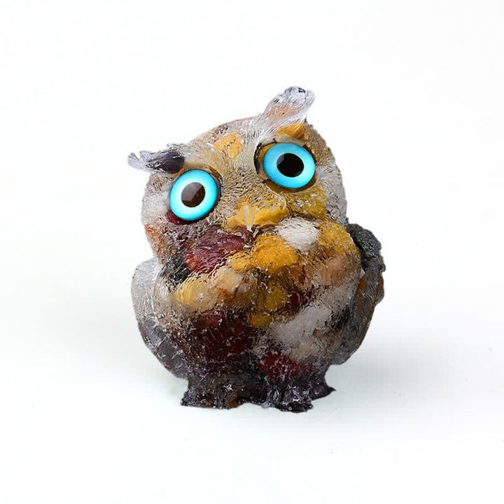 Olivenorma Natural Crystal Owl Gemstone Decoration