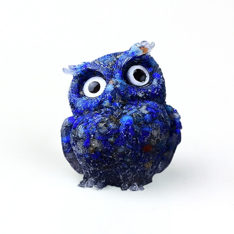 FREE Today: Natural Crystal Owl Healing Gemstone Decoration - Lapis Lazuli#White Eye - image 33