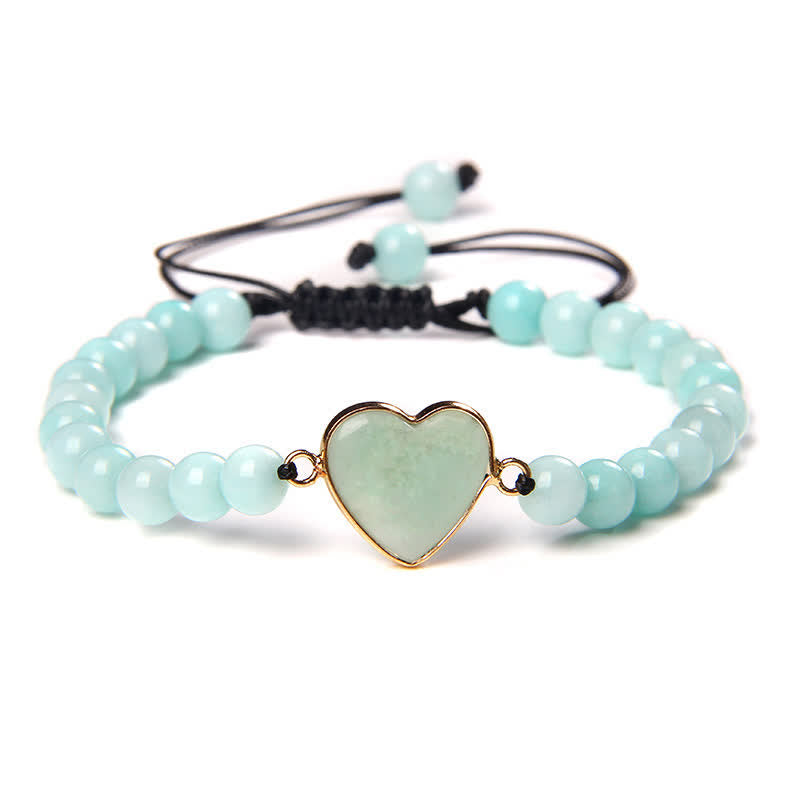 Olivenorma Heart Emperor Stone Natural Quartz Healing Braided Bracelet