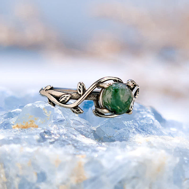 FREE Today: "Waterweed Dream" - S925 Silver Moss Agate Ring - image 4