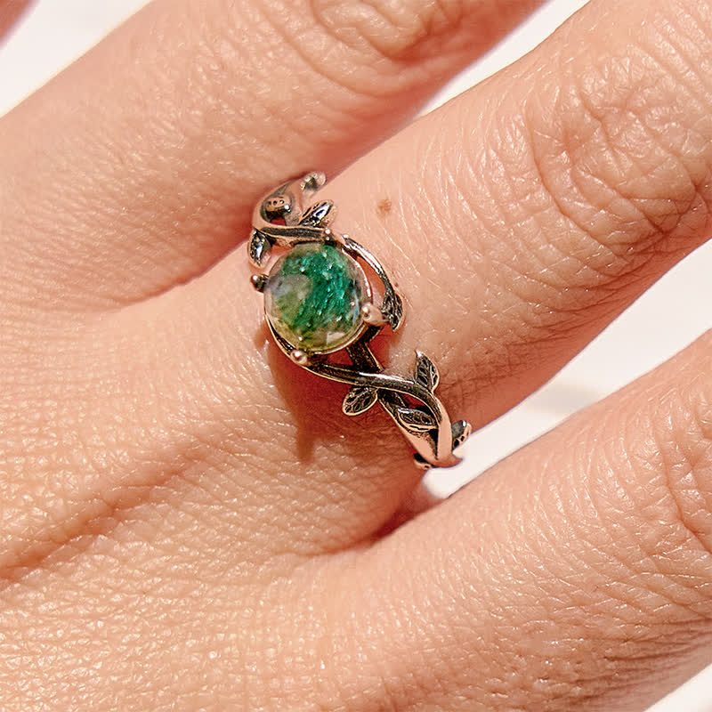 FREE Today: "Waterweed Dream" - S925 Silver Moss Agate Ring - image 1