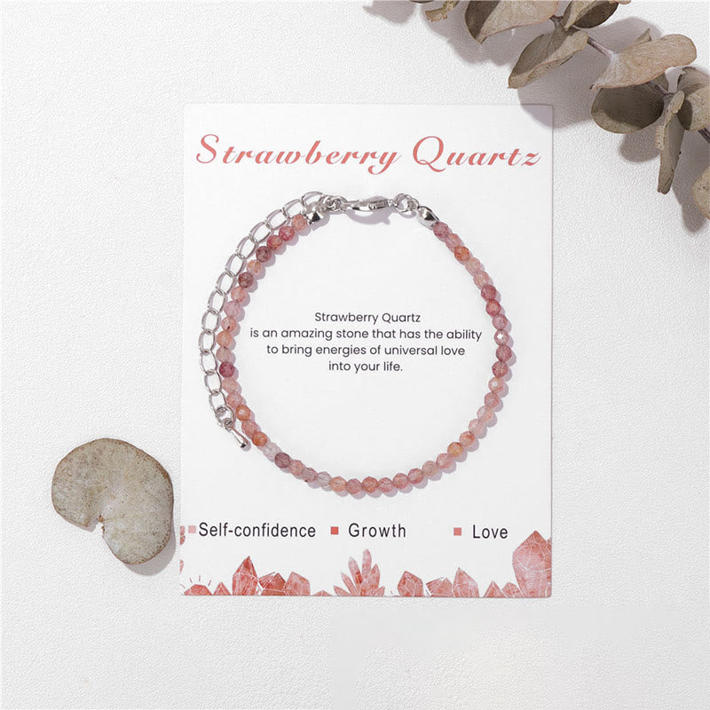 Olivenorma 3mm Natural Stone Faceted Beads Bracelet