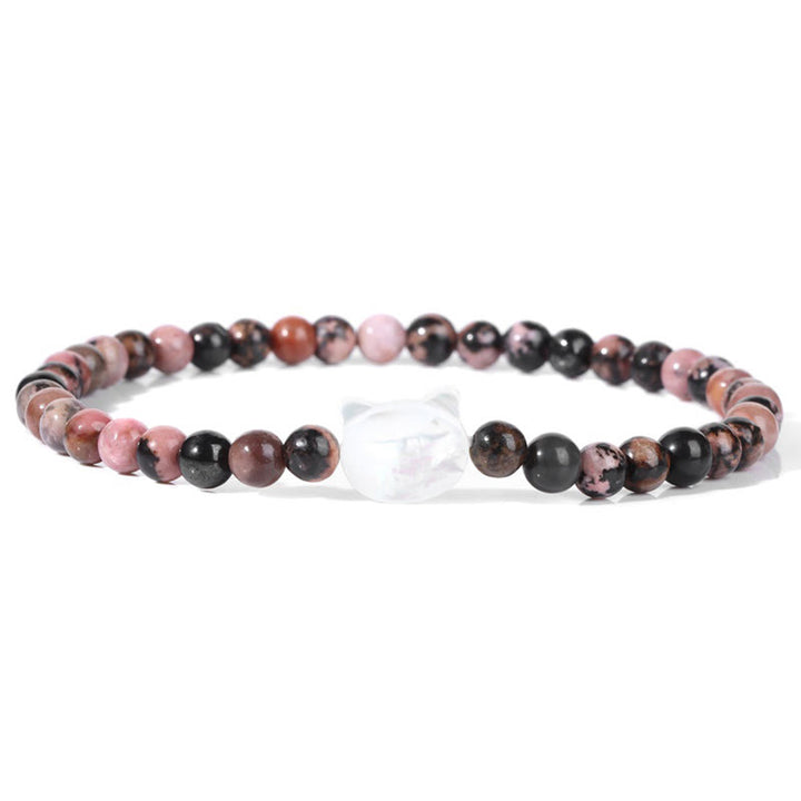 Olivenorma Nacre Kitten 4mm Natural Stone Beads Bracelet