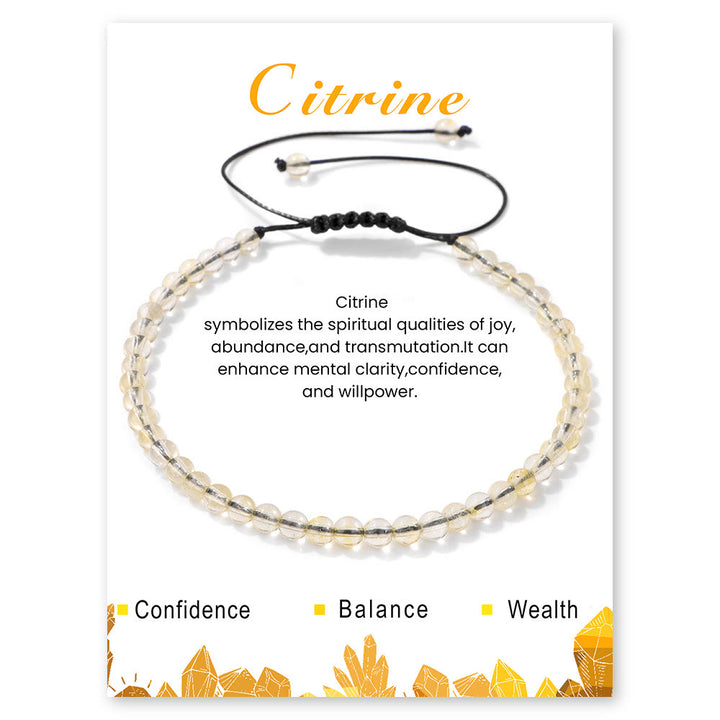 Olivenorma 4mm/6mm Natural Stone Beaded Drawstring Bracelet