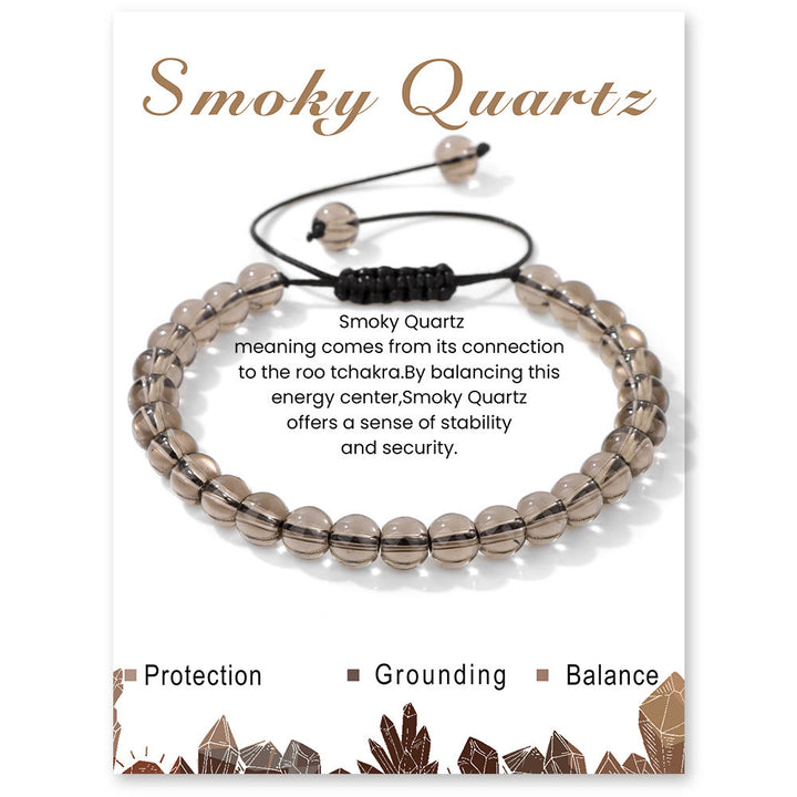 Olivenorma 4mm/6mm Natural Stone Beaded Drawstring Bracelet