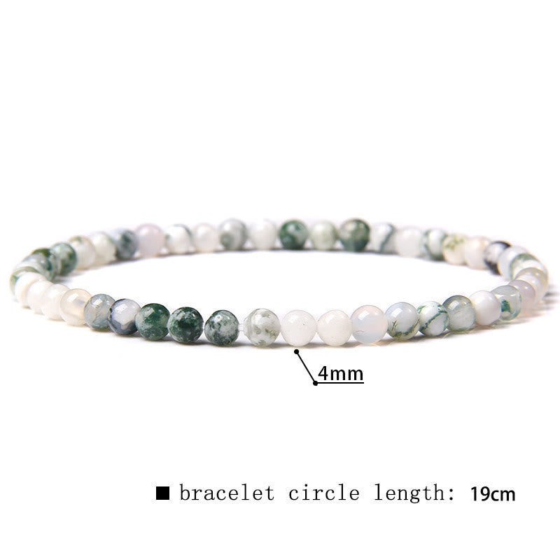 Olivenorma 4mm Natural Stone Beaded Bracelet