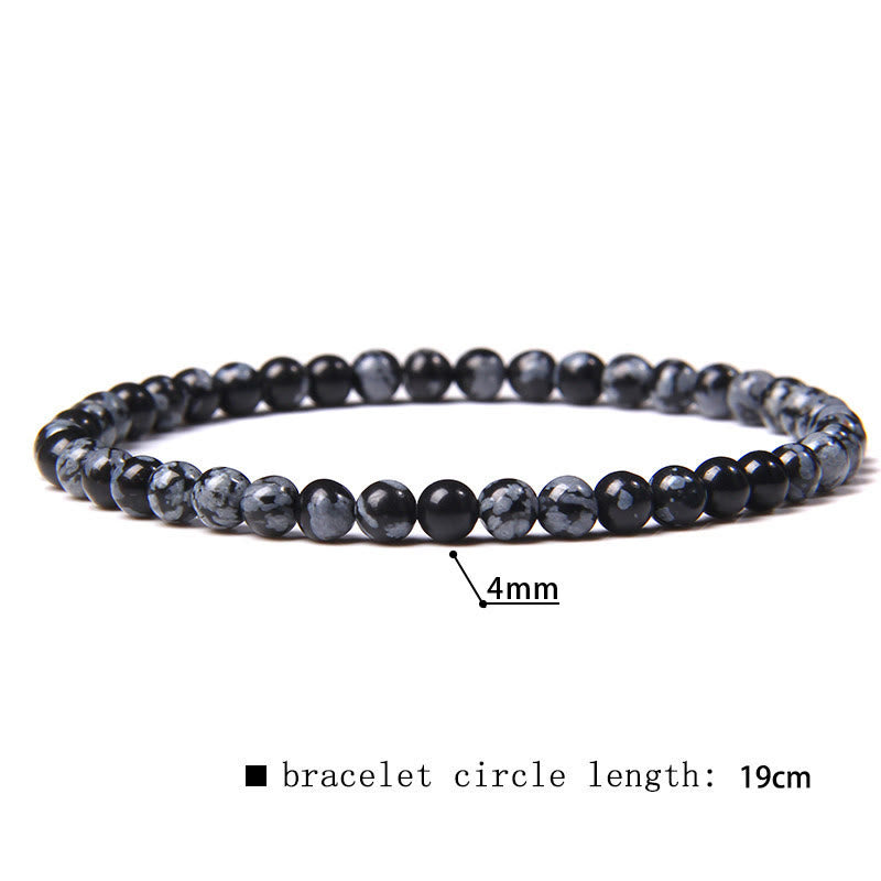 Olivenorma 4mm Natural Stone Beaded Bracelet