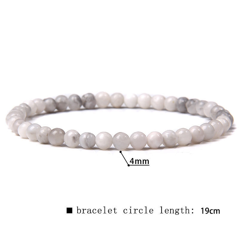 Olivenorma 4mm Natural Stone Beaded Bracelet