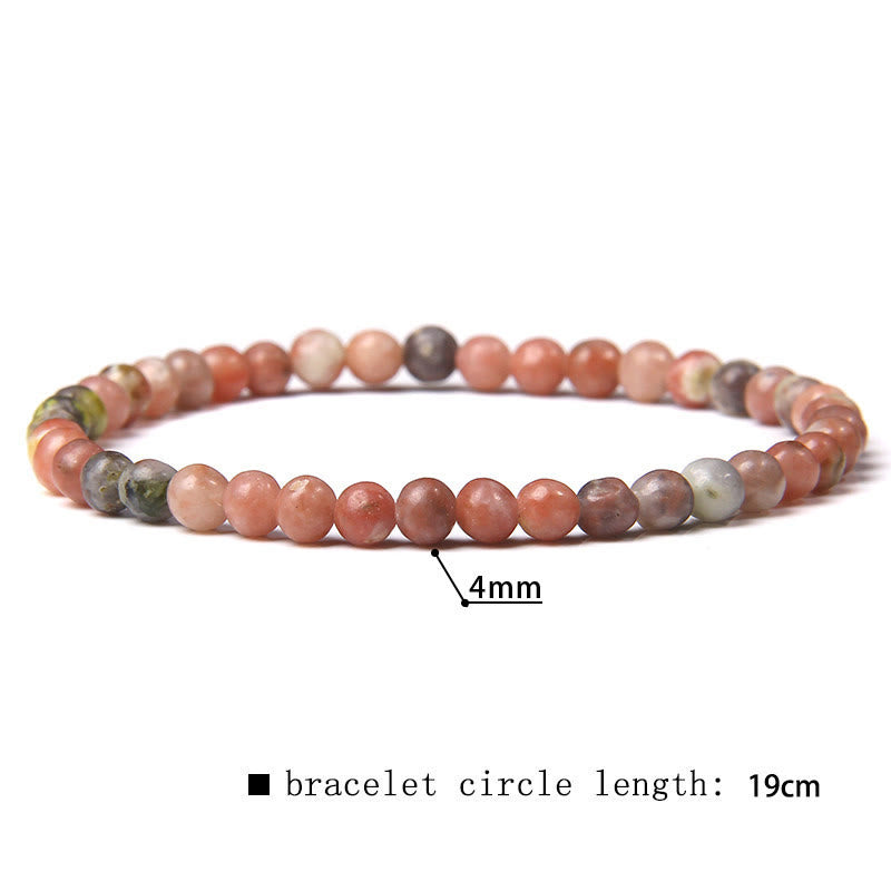 Olivenorma 4mm Natural Stone Beaded Bracelet