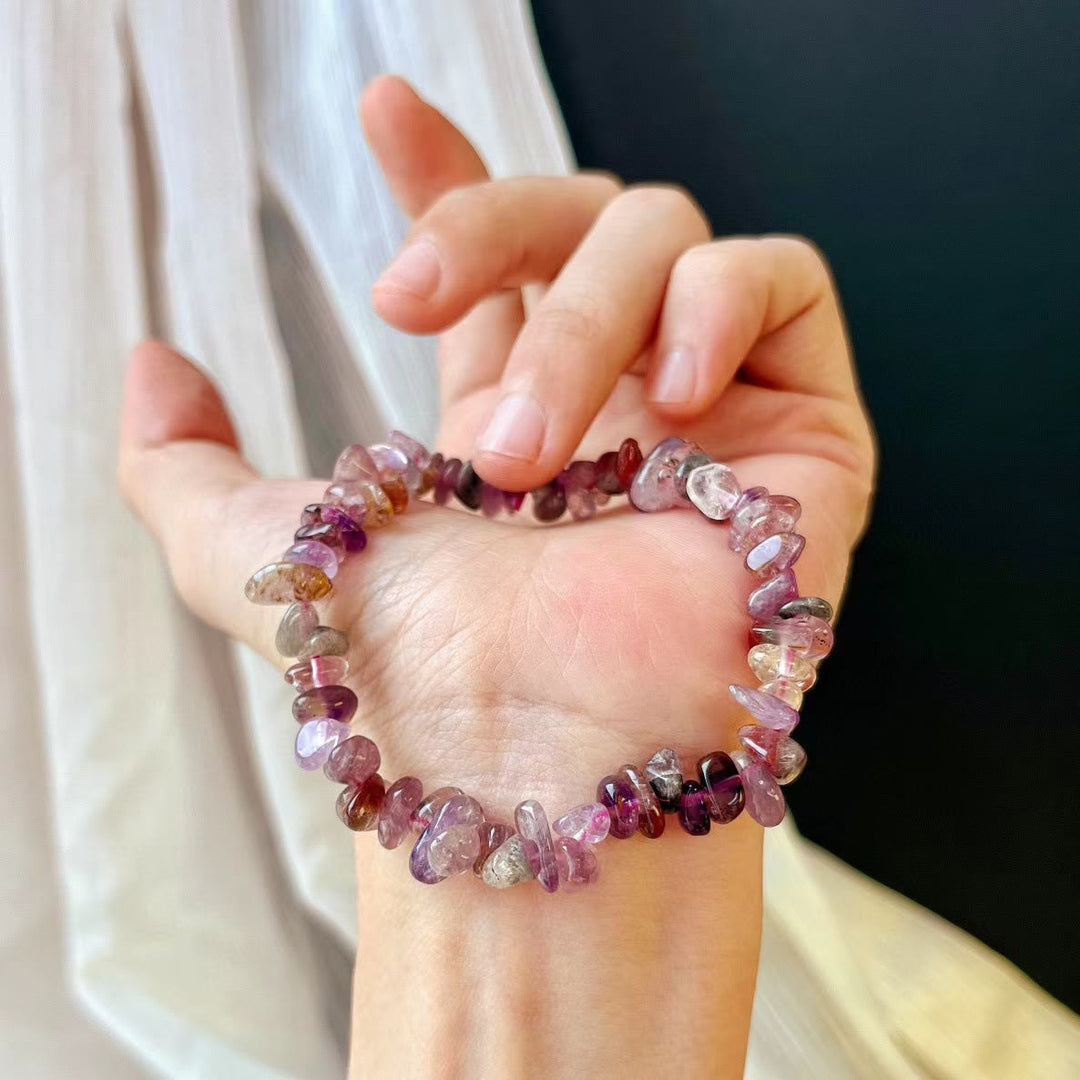 Olivenorma Super Seven Crystal Amethyst Beads Bracelet