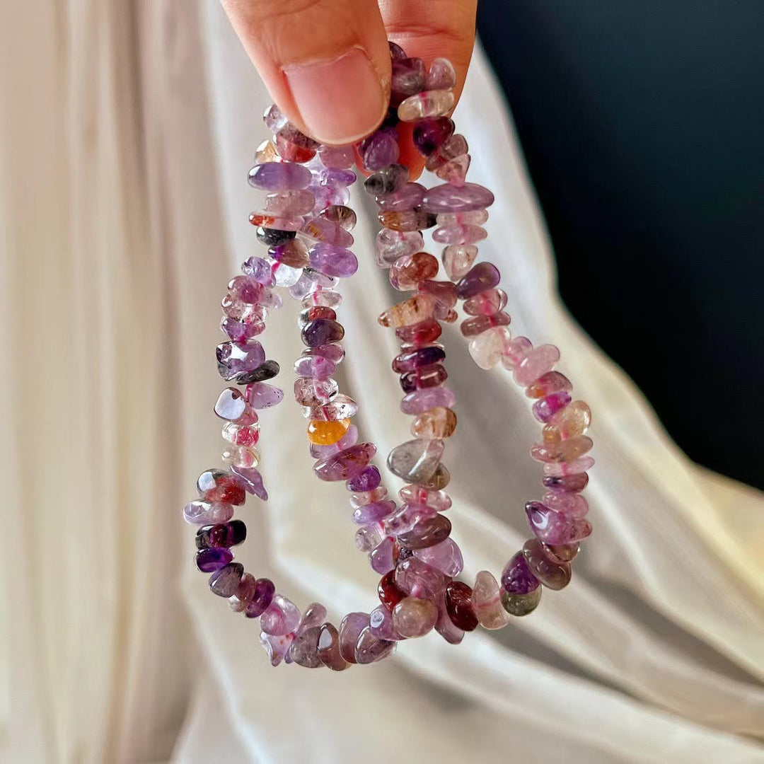 Olivenorma Super Seven Crystal Amethyst Beads Bracelet