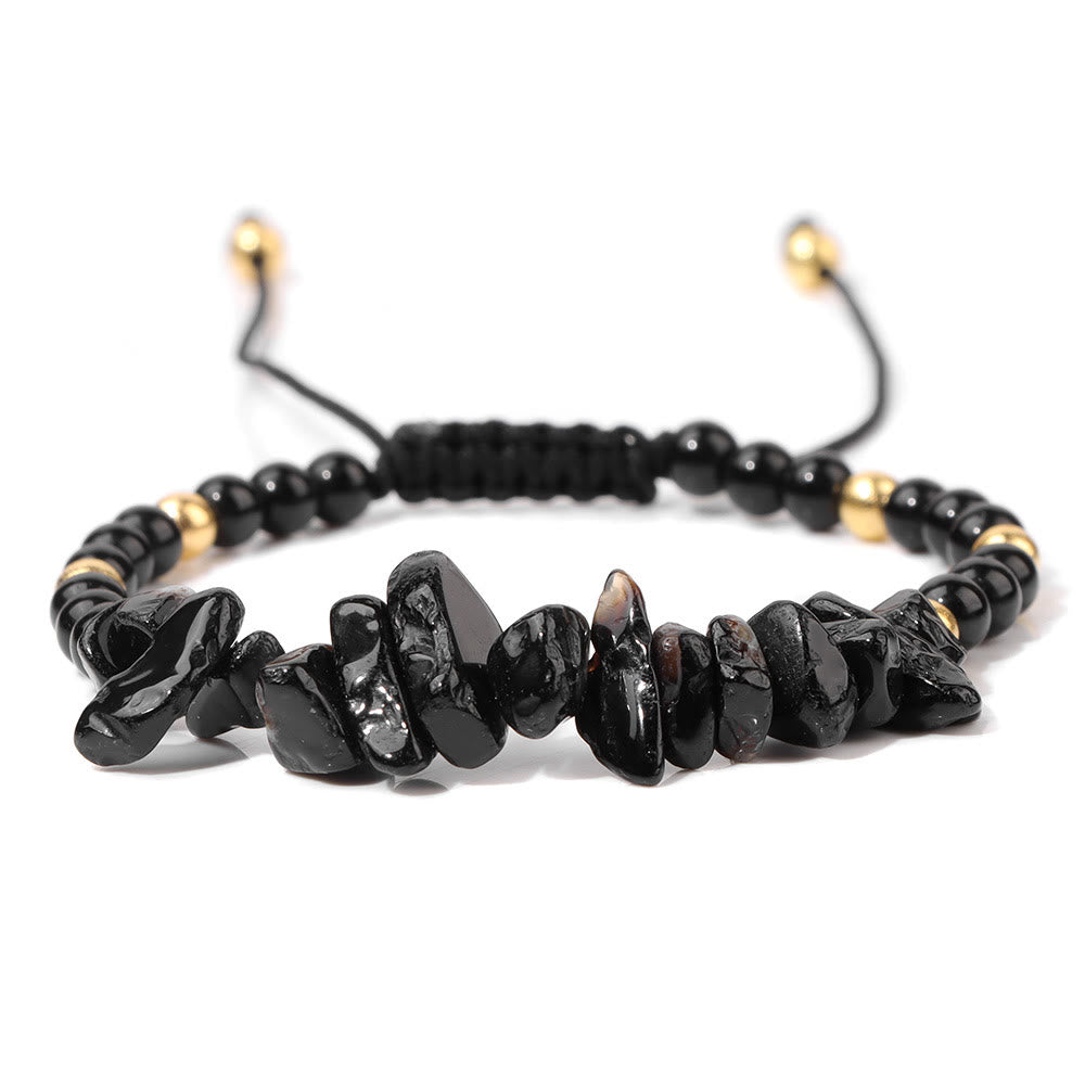 Olivenorma Irregular Natural Stone Beads Drawstring Bracelet